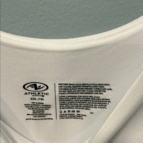 Athletic Works White Casual girls Dress with shorts - Picture 5 of 12